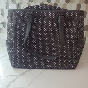 Cindy Tote - City Charcoal Swiss Dot